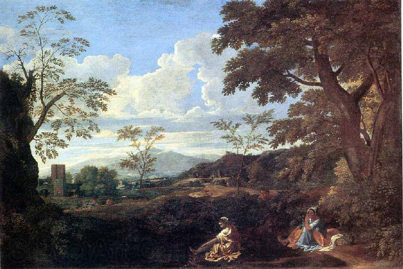 Nicolas Poussin Paysage avec une femme se lavant les pieds